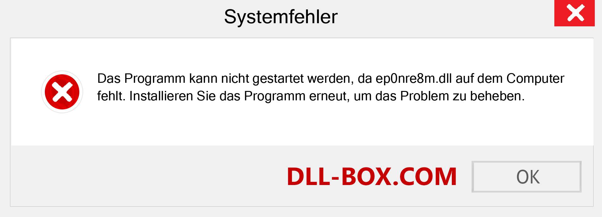 ep0nre8m.dll-Datei fehlt?. Download für Windows 7, 8, 10 - Fix ep0nre8m dll Missing Error unter Windows, Fotos, Bildern